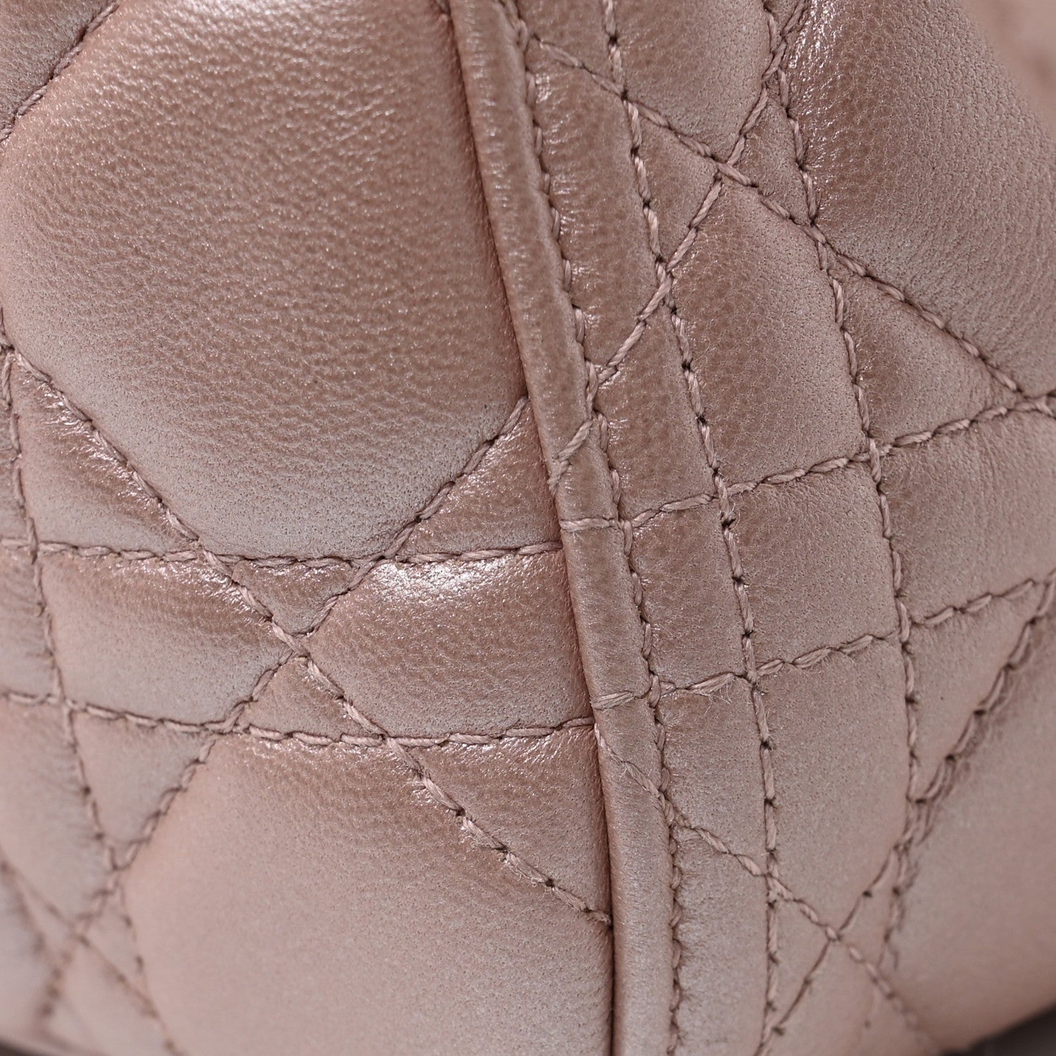 Christian Dior Pearly Lambskin Cannage Medium Lady Dior Lotus 13 of 13