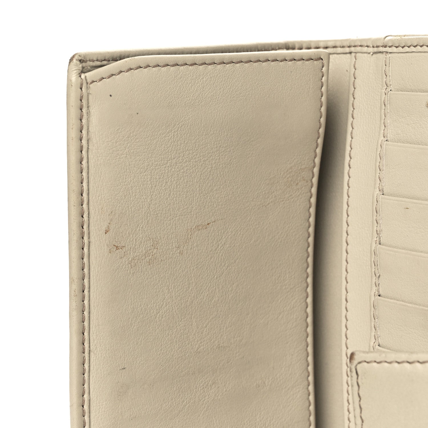 Gucci Monogram Margaux Calfskin Sukey Continental Organizer Wallet Beige Ebony Mystic White 13 of 14