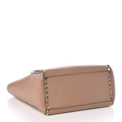 Valentino Garavani Vitello Rockstud Double Handle Tote Alpaca 4 of 13