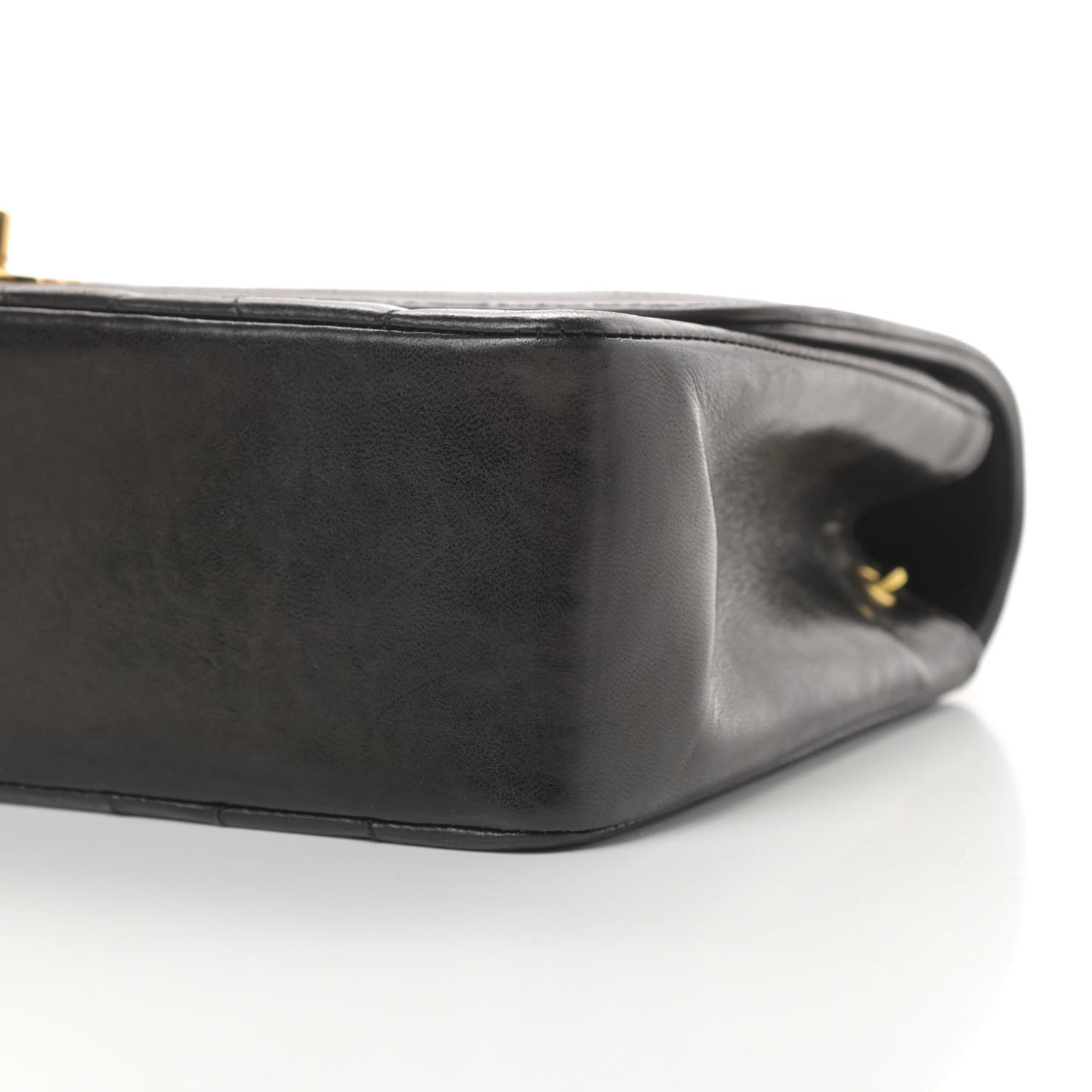 Lambskin Quilted Medium Single Flap Black