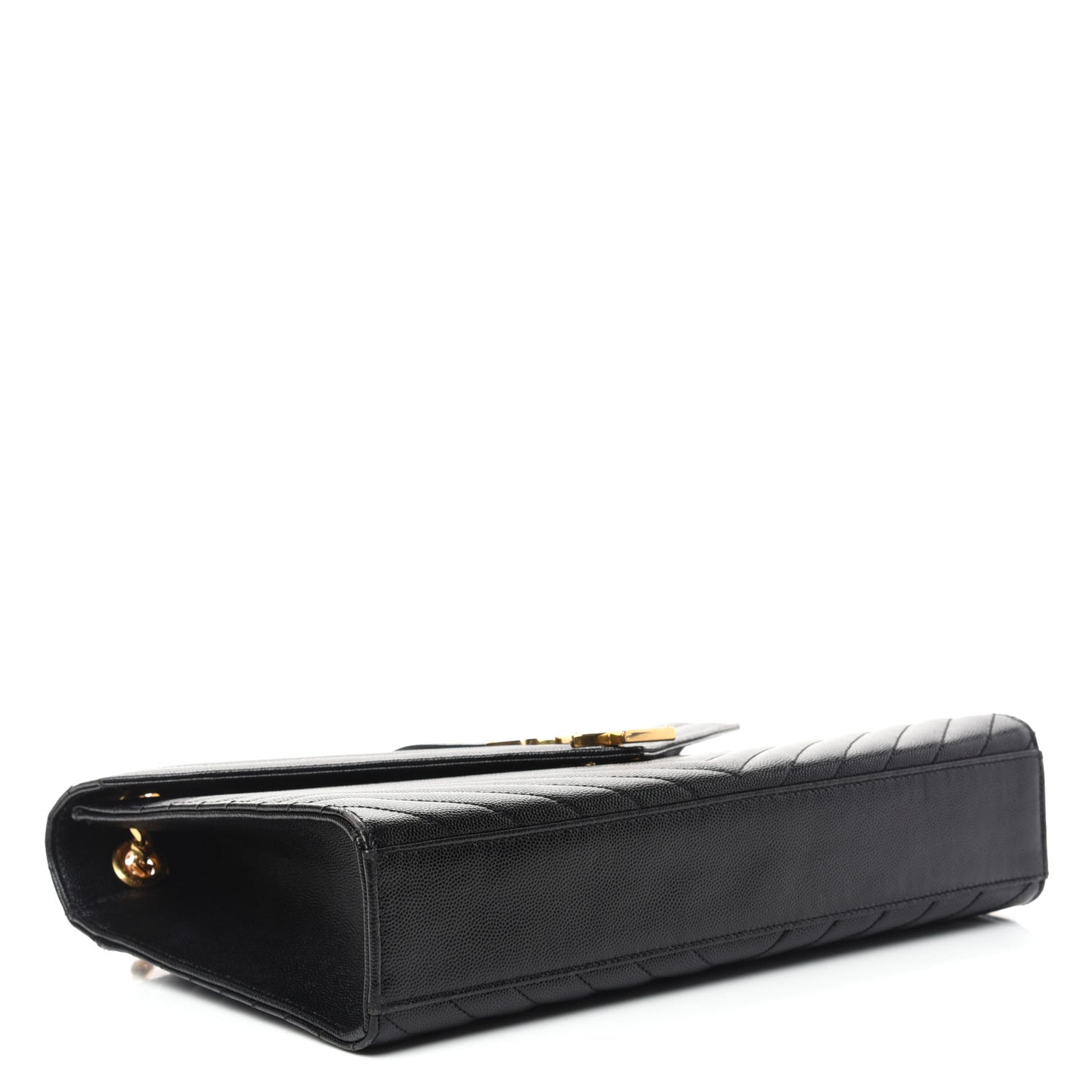 Grain De Poudre Matelasse Chevron Large Monogram Satchel Black