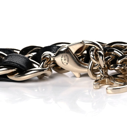 Chanel Lambskin Chain CC Flap Bag Belt 80 Black Gold 5 of 8