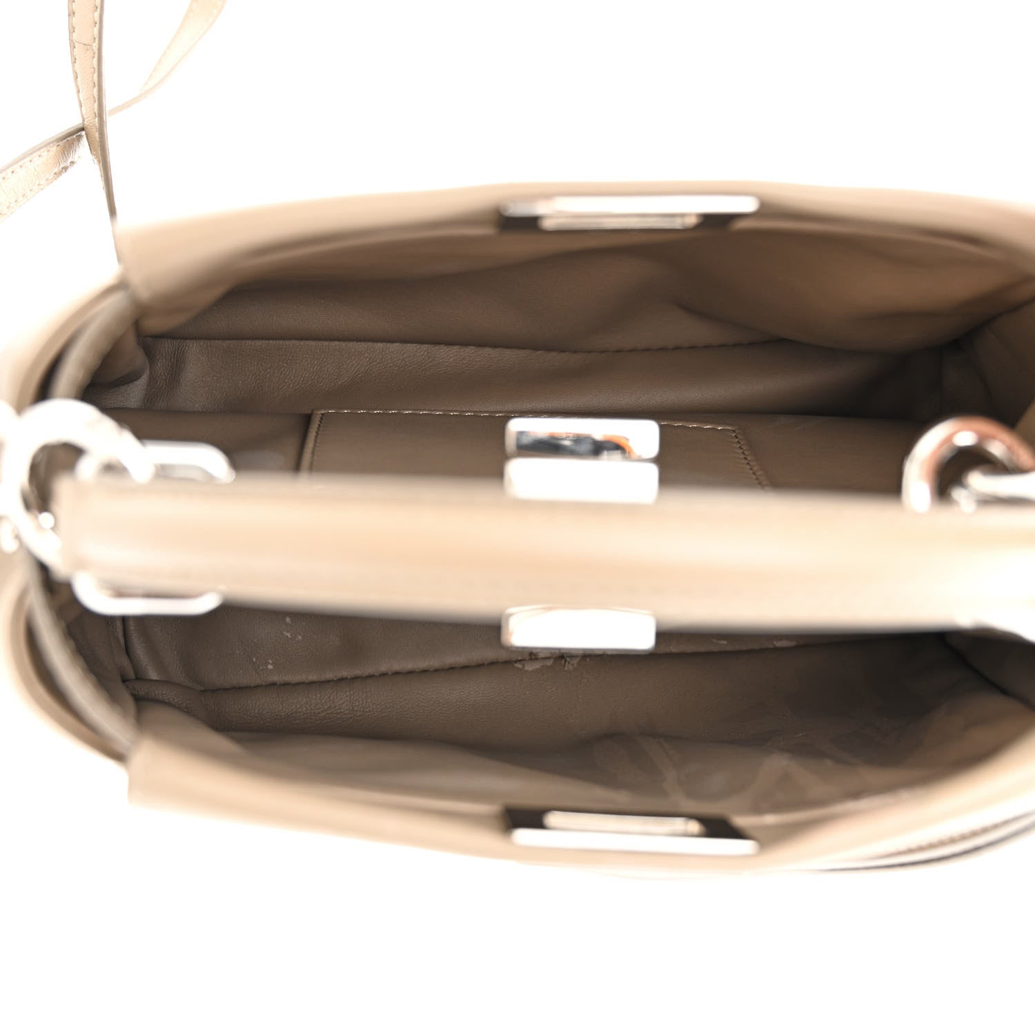 Fendi Nappa Mini Peekaboo Iconic Satchel Tortora 5 of 18