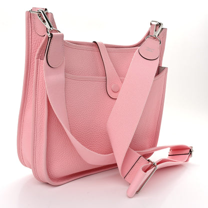 Hermes Taurillon Clemence Evelyne III PM Rose Sakura 3 of 10
