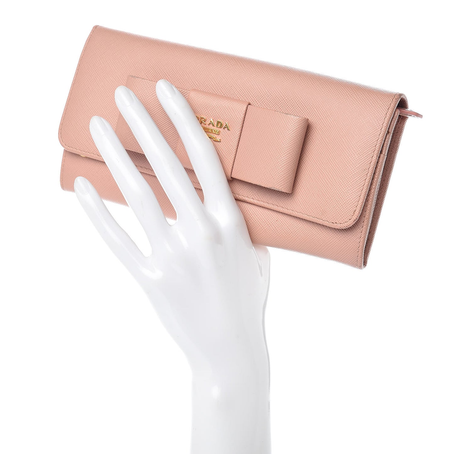 Saffiano Bow Continental Wallet Orchidea