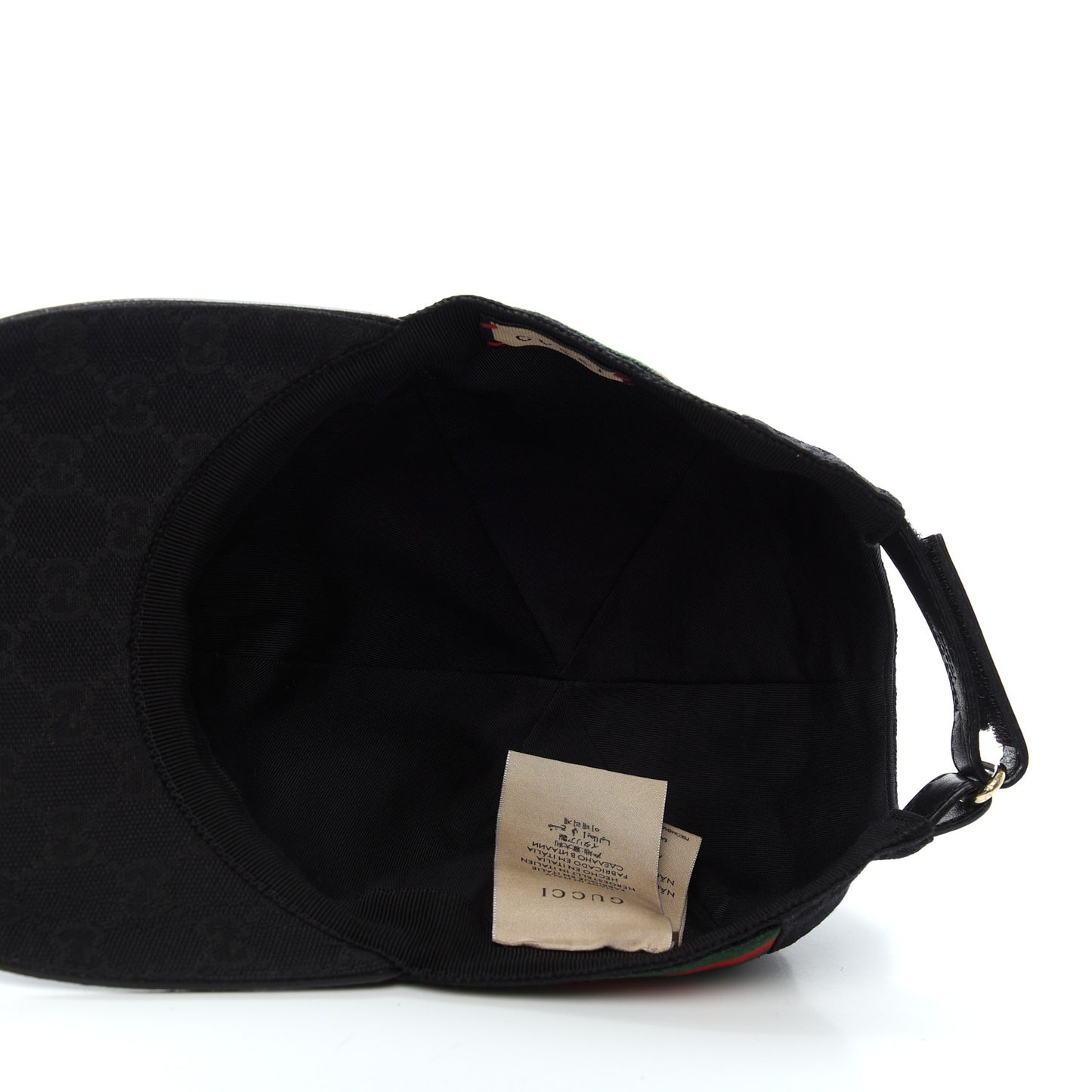 Monogram Web Baseball Hat M Black