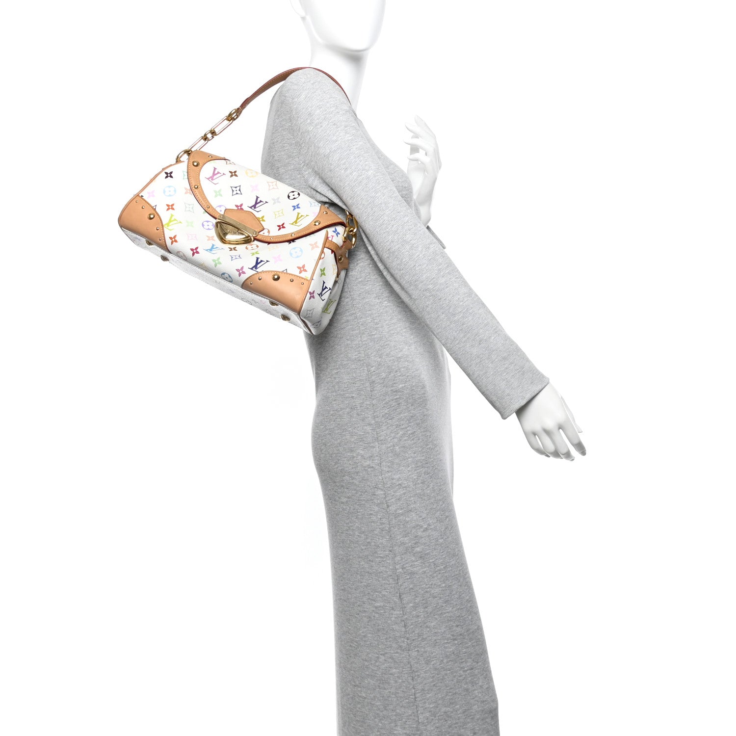 Louis Vuitton Monogram Multicolor Beverly MM White 2 of 13