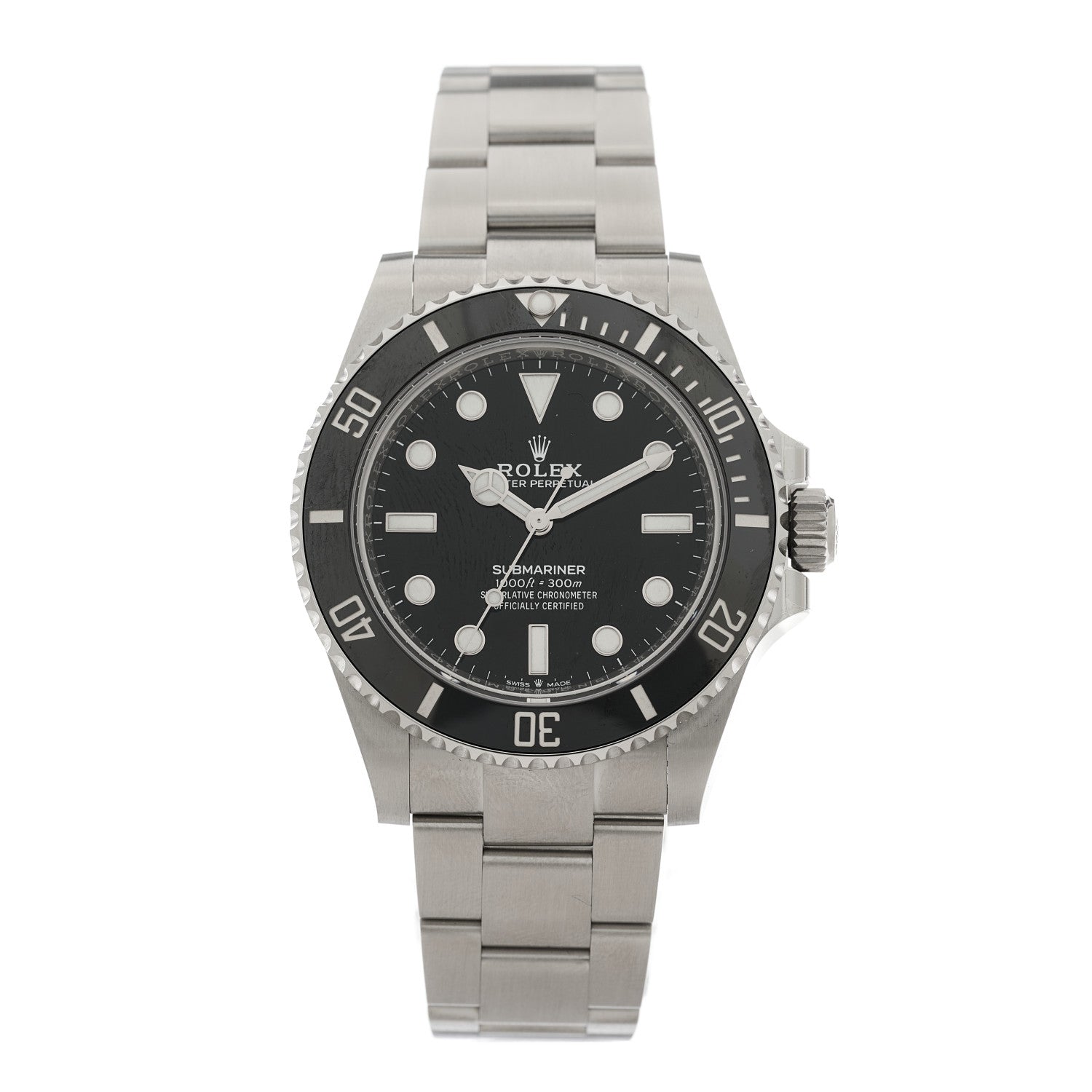 Rolex Stainless Steel 41mm Oyster Perpetual Submariner Watch Black 124060 1 of 5