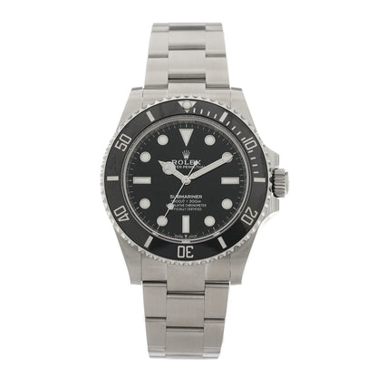 Rolex Stainless Steel 41mm Oyster Perpetual Submariner Watch Black 124060 1 of 5