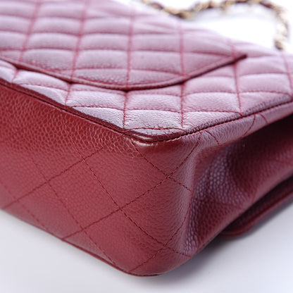 Chanel Caviar Quilted Medium Double Flap Red 13 of 16