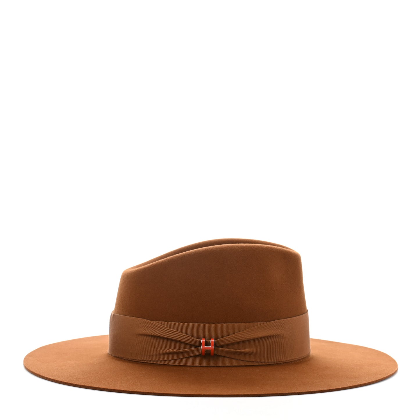 Rabbit Felt Laquered Gold Faubourg Pop H Hat 57 Marron Chutney