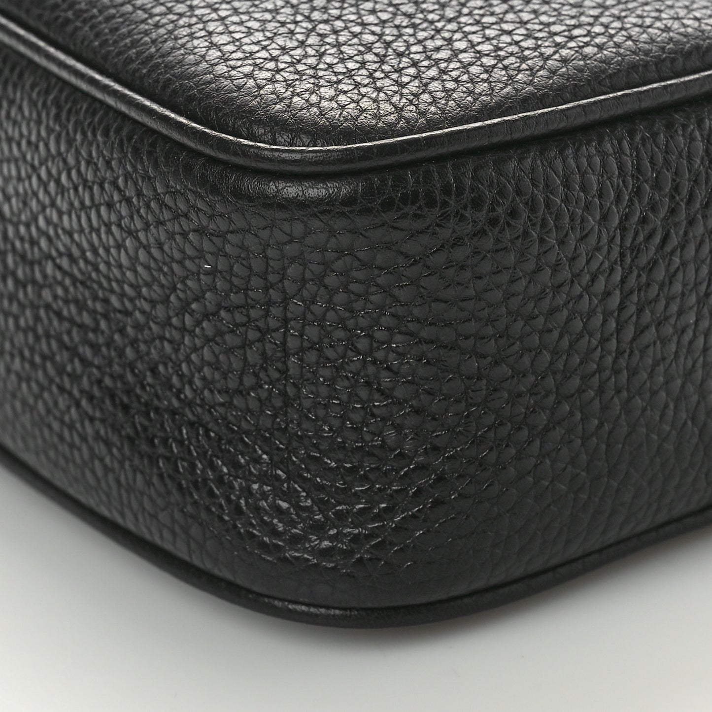 Pebbled Calfskin Mini Soho Disco Bag Black