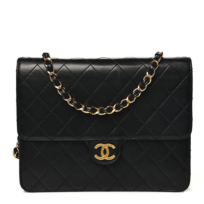 Chanel Lambskin Quilted Small Single Flap Bag Black 1 of 10