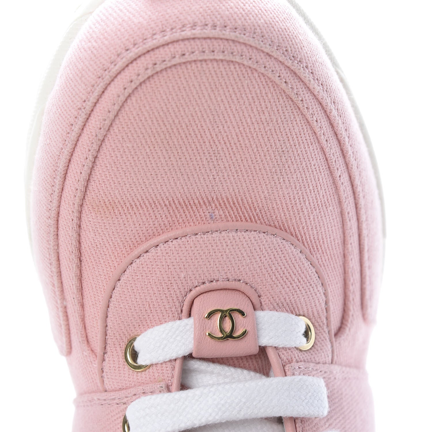 Chanel Canvas Womens CC Sneakers 39 Salmon 8 of 10