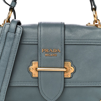 Prada Glace Calf Soft Cahier Bag Marine Astrale 18 of 22