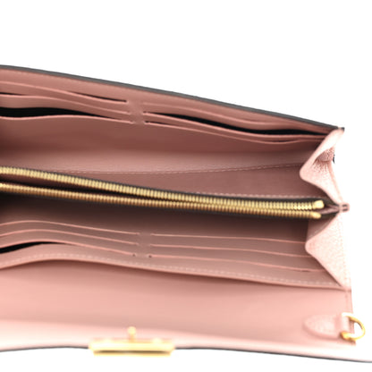 Louis Vuitton Damier Ebene Croisette Chain Wallet Rose Ballerine 5 of 12