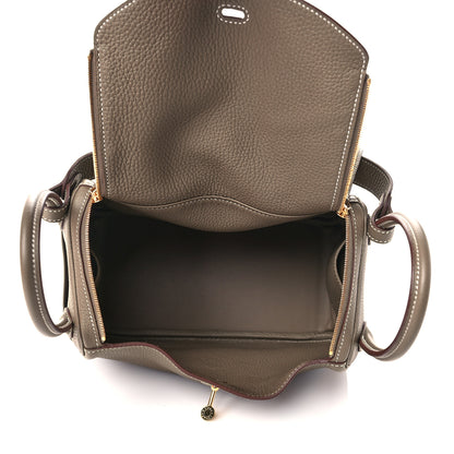 Hermes Taurillon Clemence Lindy 26 Etoupe 5 of 11
