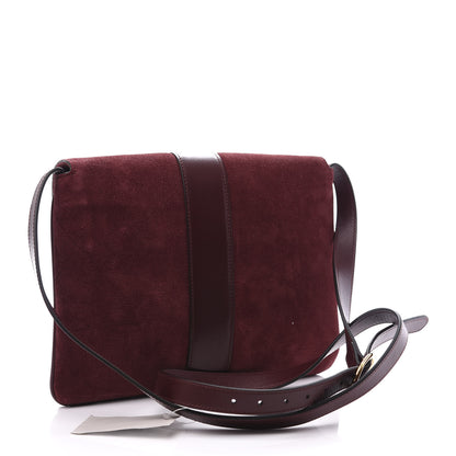 Gucci Suede Medium Arli Flap Shoulder Bag Vintage Bordeaux 2 of 11
