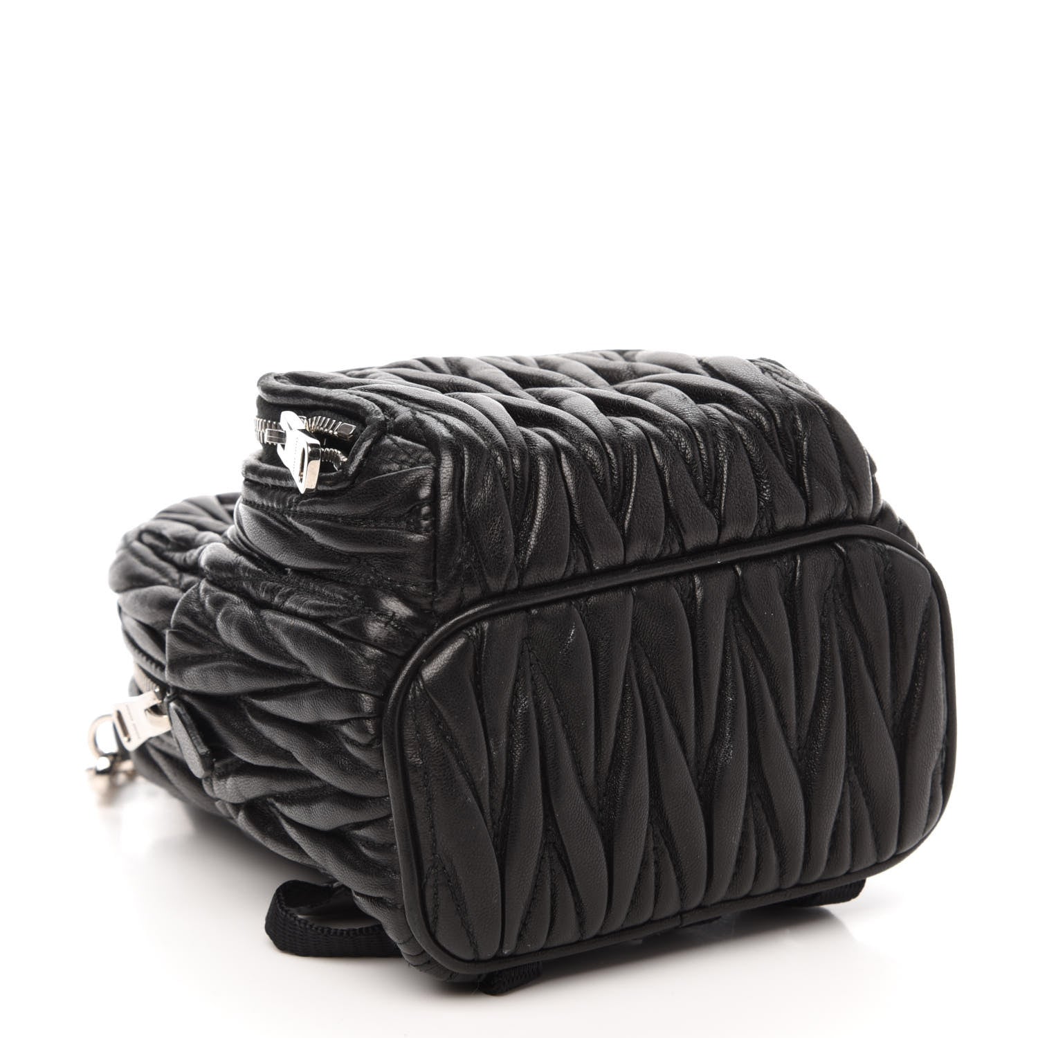 Miu Miu Nappa Matelasse Mini Backpack Black 4 of 10