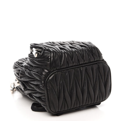 Miu Miu Nappa Matelasse Mini Backpack Black 4 of 10
