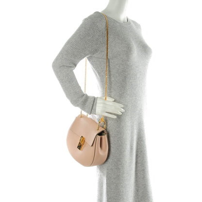 Chloe Grained Lambskin Drew Shoulder Bag Cement Pink 2 of 8