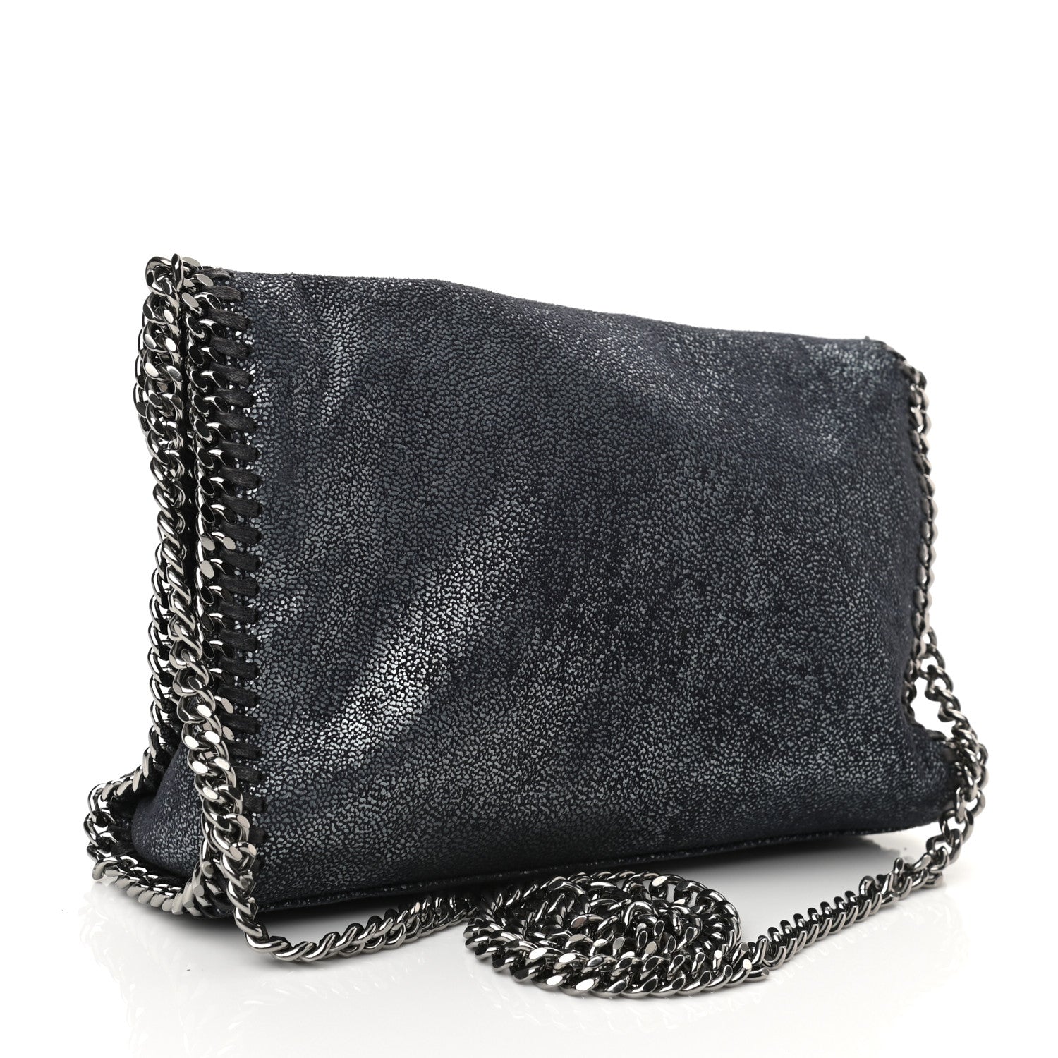Stella McCartney Chamois Shiny Dotted Mini Falabella Crossbody Bag Ruthenium 2 of 9