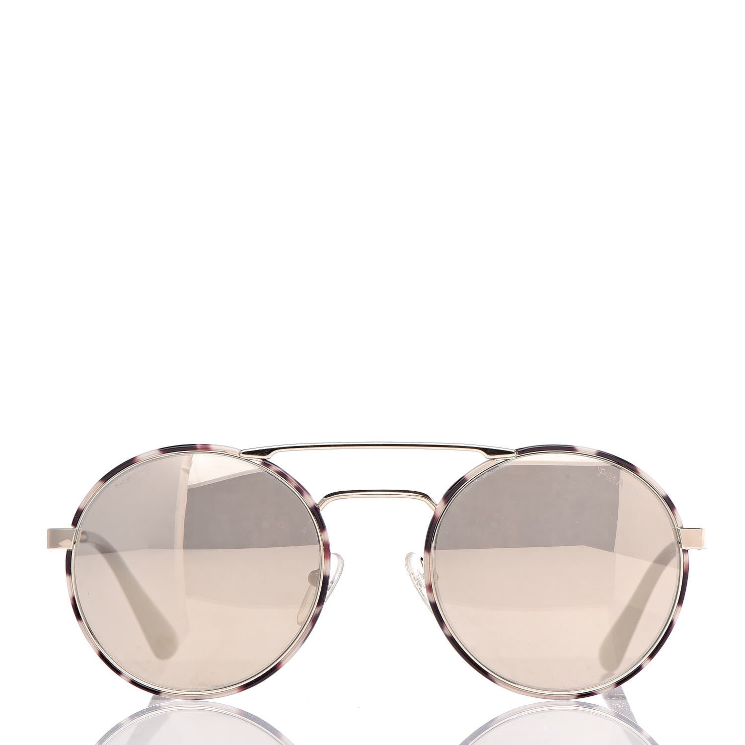 Prada Round Sunglasses SPR 51S Gold 2 of 8