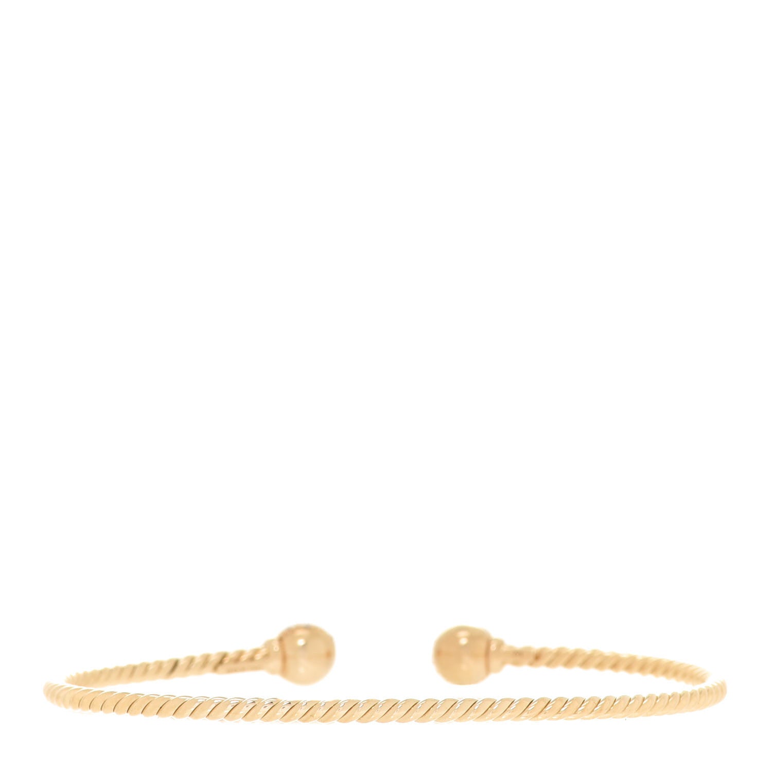David Yurman 18K Yellow Gold Diamond 6mm Solari Bracelet 3 of 4