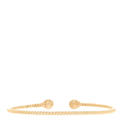 David Yurman 18K Yellow Gold Diamond 6mm Solari Bracelet 3 of 4