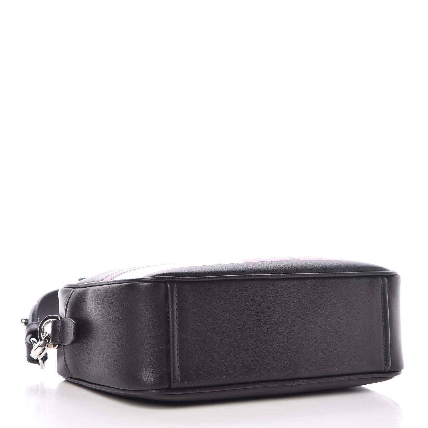 Chloe PRADA City Calfskin Racing Logo Camera Bag Black Fuxia 4 of 7