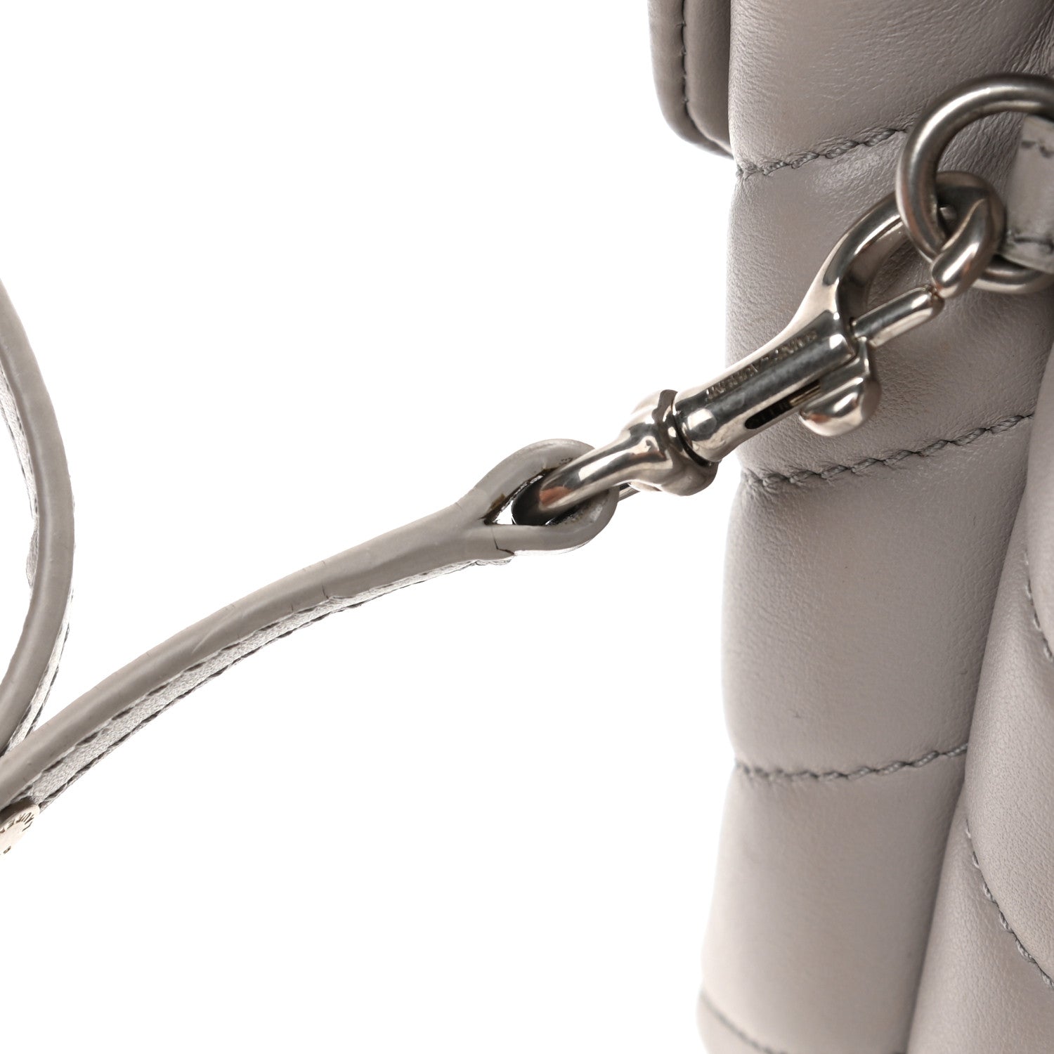 Saint Laurent Calfskin Y Quilted Monogram Toy Loulou Satchel Granite 14 of 16