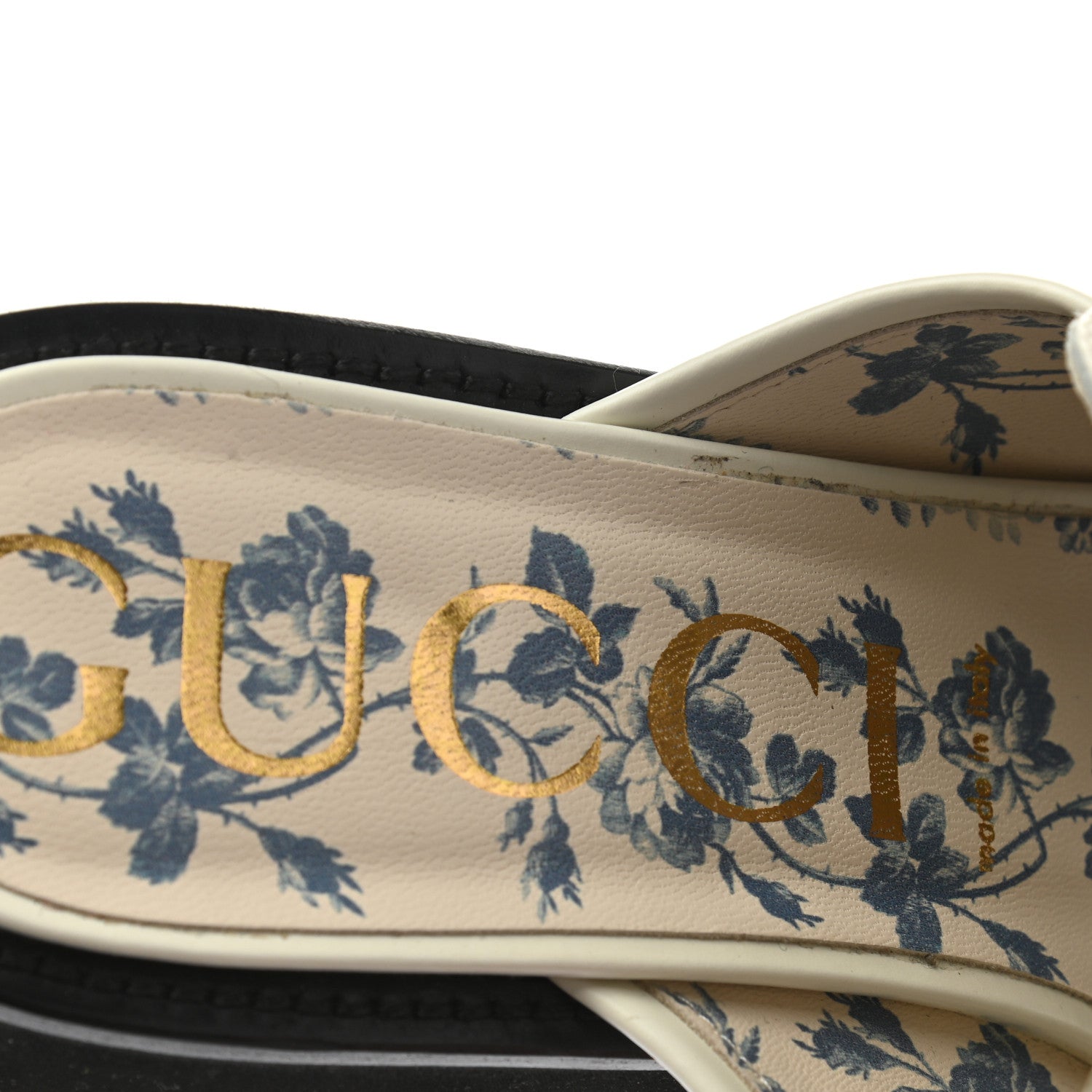 Gucci Cordovan Lux Womens Harald Horsebit Platform Slide Sandals 39 Dusty White 8 of 10