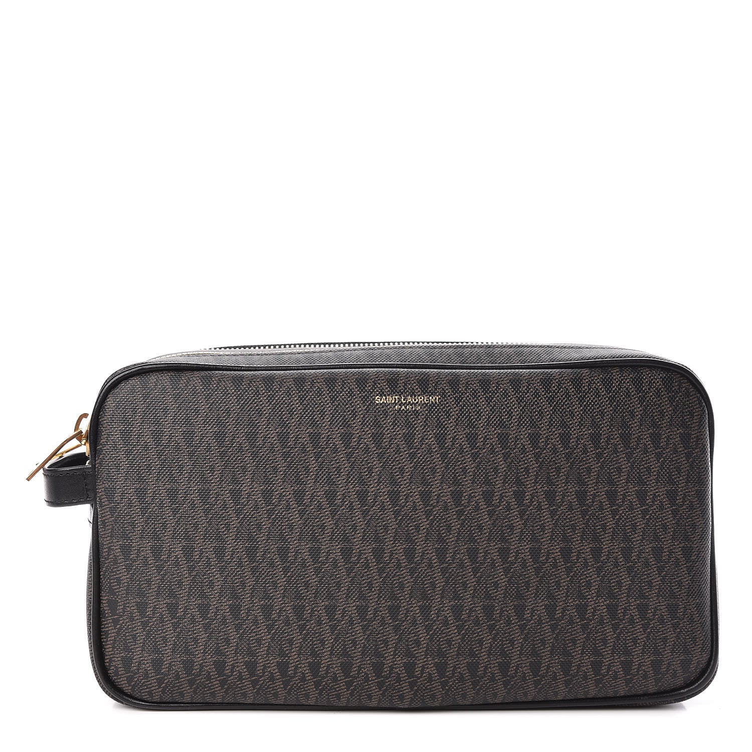 Saint Laurent Toile Classic Monogram Wash Bag Black Lino 1 of 8
