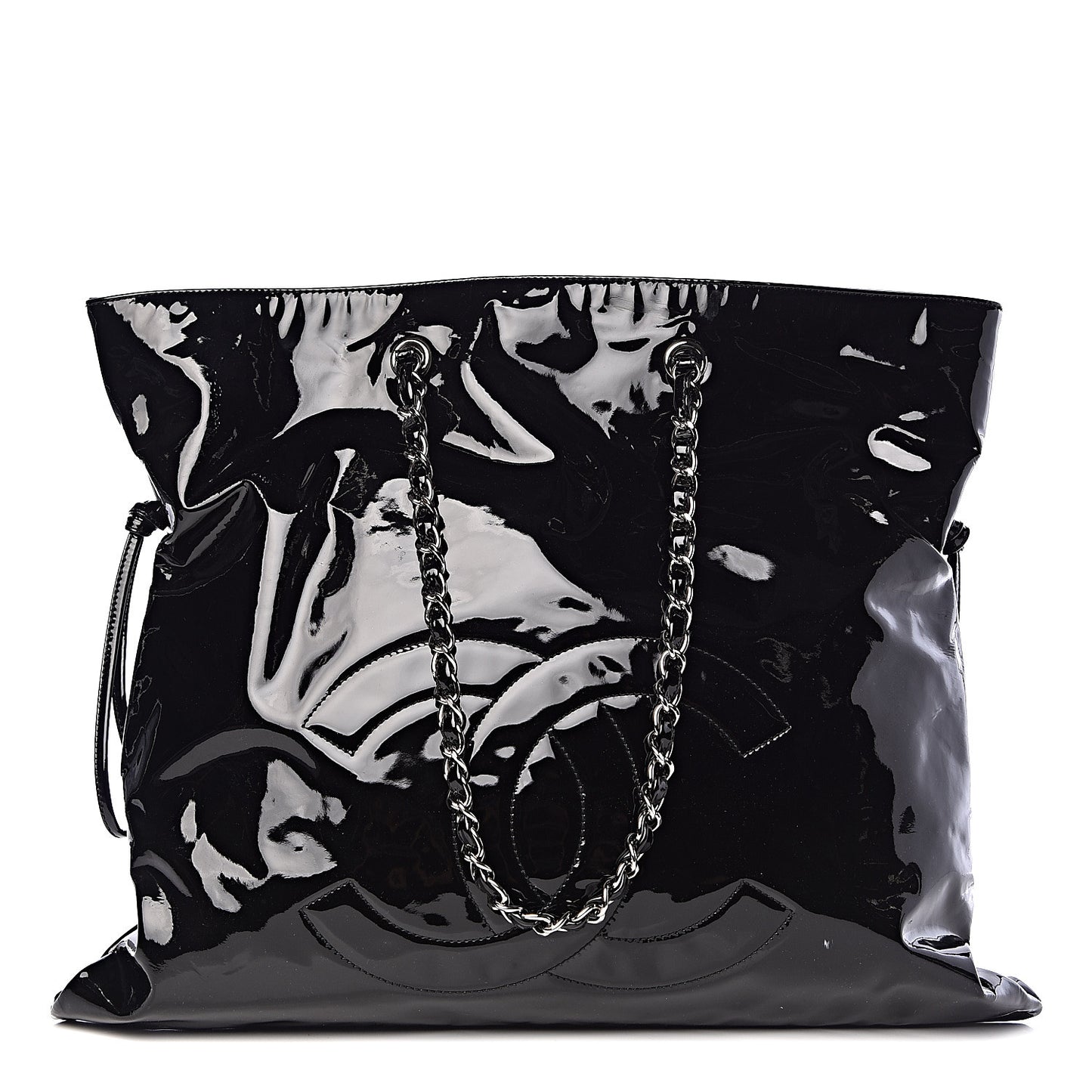 Patent Bonbons Shopper Tote Black
