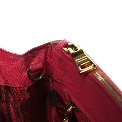 Prada Saffiano Small Galleria Double Zip Tote Fuxia 8 of 12