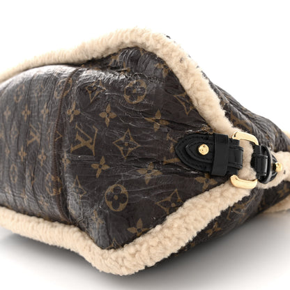 Louis Vuitton LOUIS VUITTON Patent Monogram Shearling Sac Thunder 10 of 15