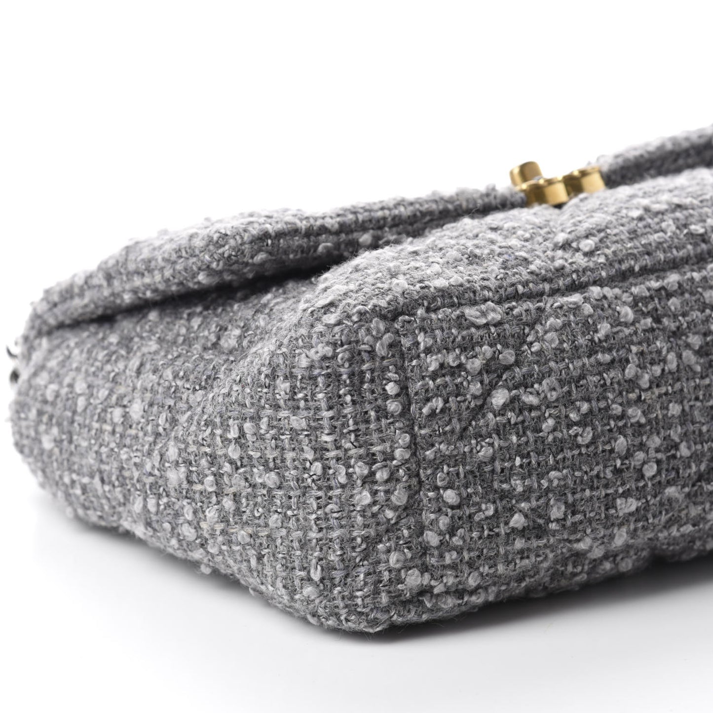 Tweed Quilted Large 19 Flap Grey