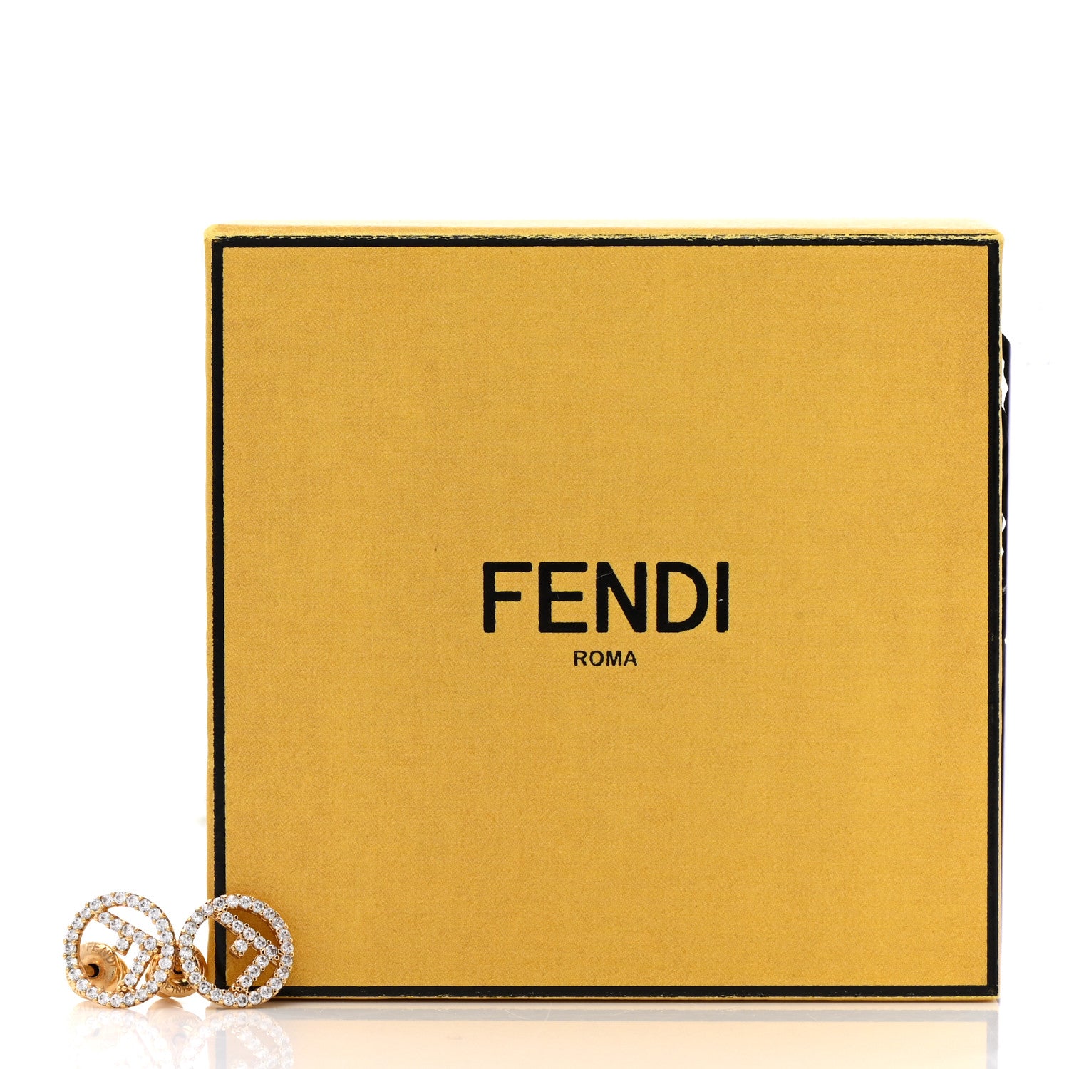 Fendi Metal Crystal F is Fendi Earrings Gold 5 of 5