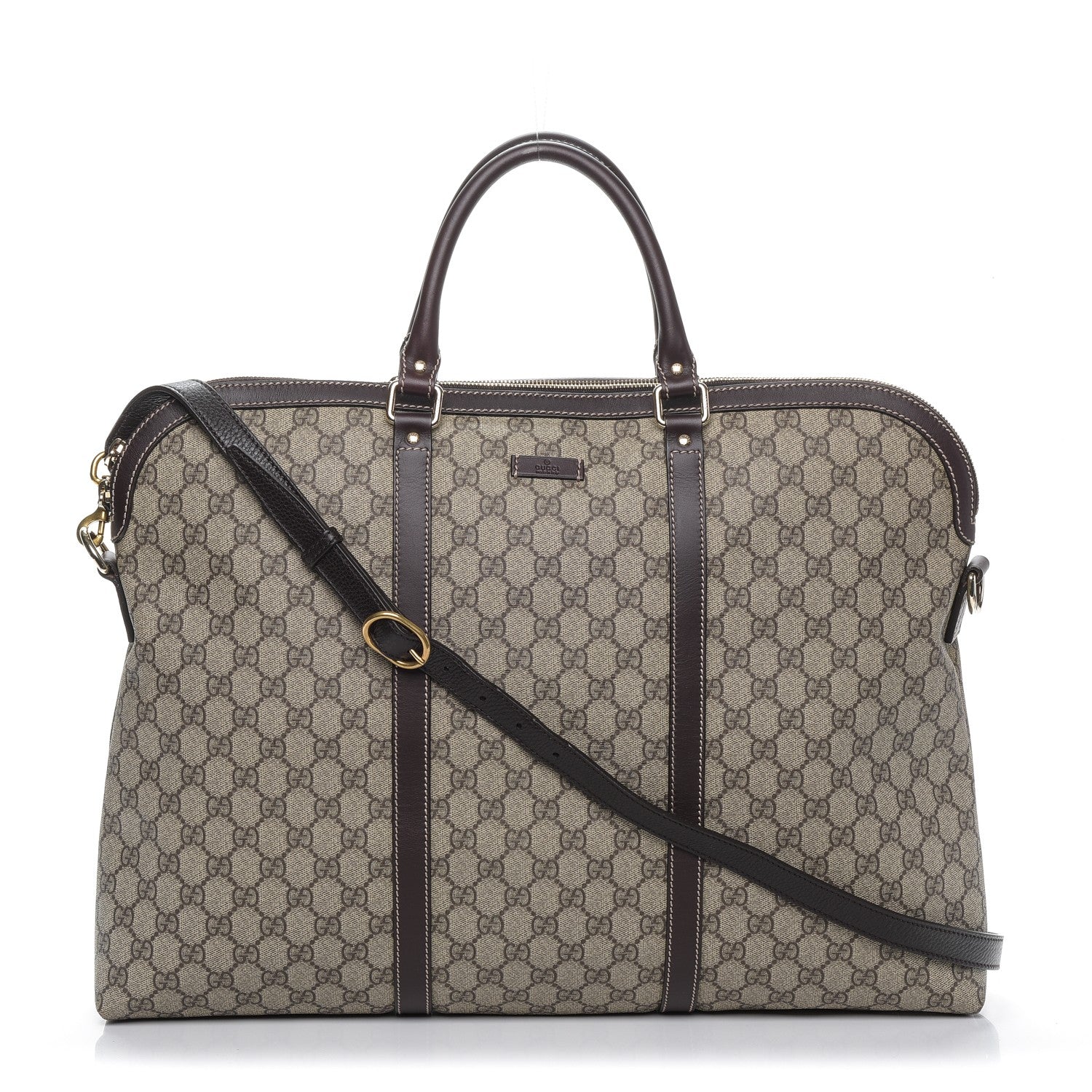 Gucci GG Plus Monogram Double Handle Briefcase Dark Brown 1 of 7
