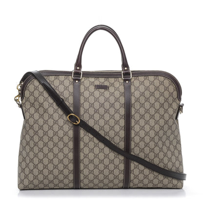 Gucci GG Plus Monogram Double Handle Briefcase Dark Brown 1 of 7
