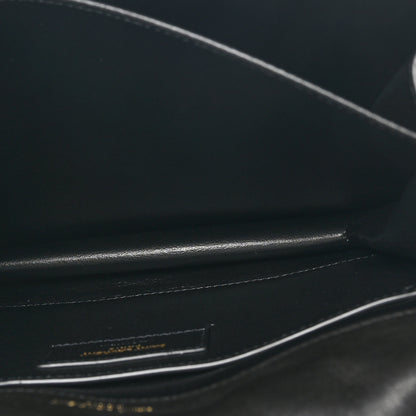Saint Laurent Lambskin Quilted Monogram Medium Solferino Satchel Black 5 of 12