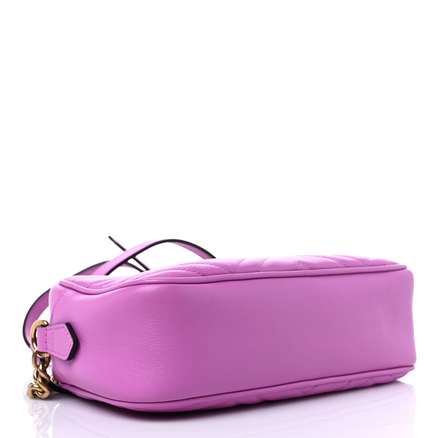 Gucci Calfskin Matelasse Small GG Marmont Chain Shoulder Bag Candy Mousse 4 of 9