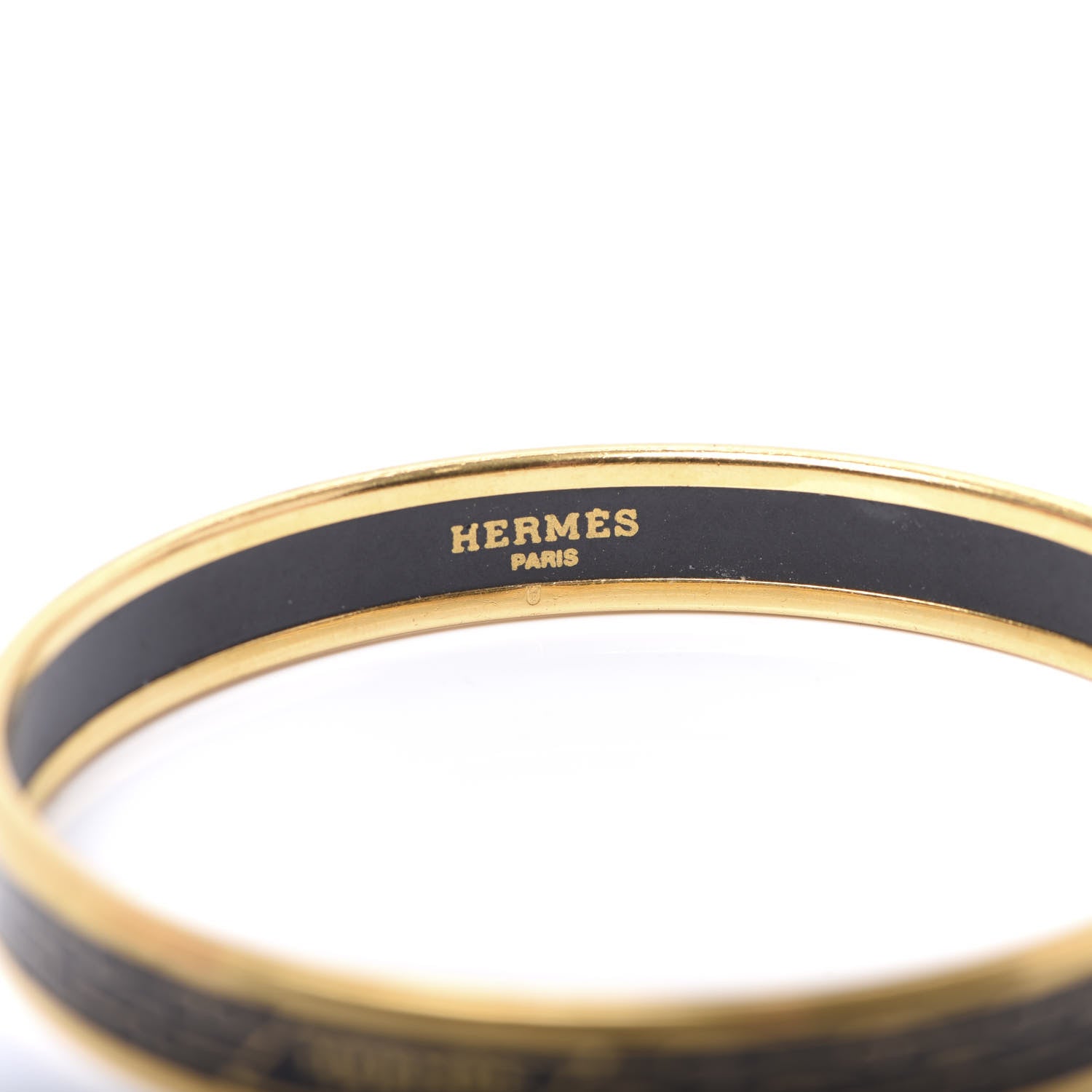 Hermes Enamel Narrow Printed Chain D Ancre Bracelet 70 Black 3 of 5