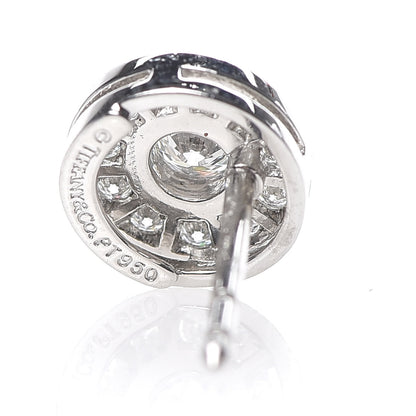 Tiffany Platinum Diamond .53ctw Large Circlet Earrings 4 of 5