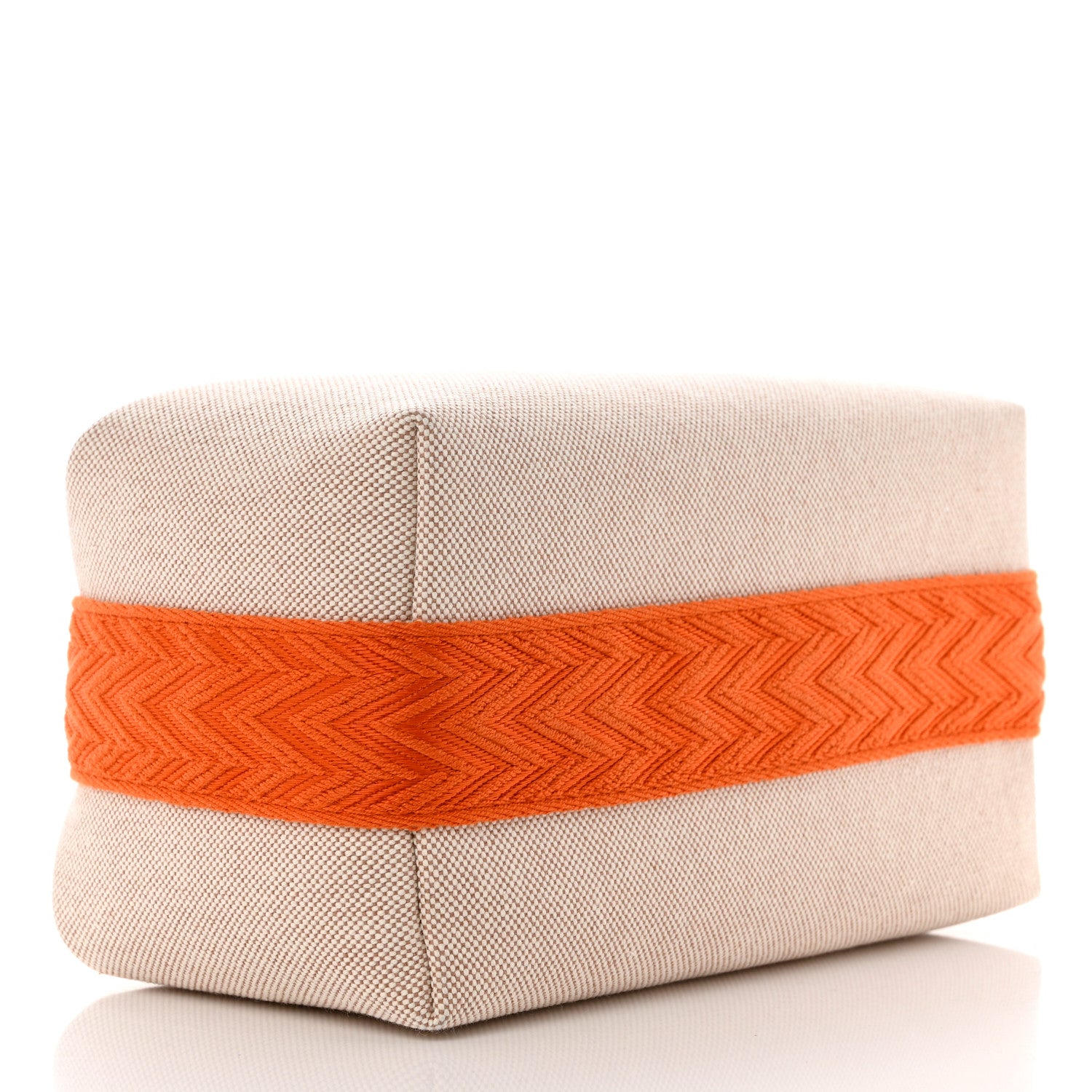 Hermes Canvas Small Bride-A-Brac Pouch Natural Orange 4 of 7