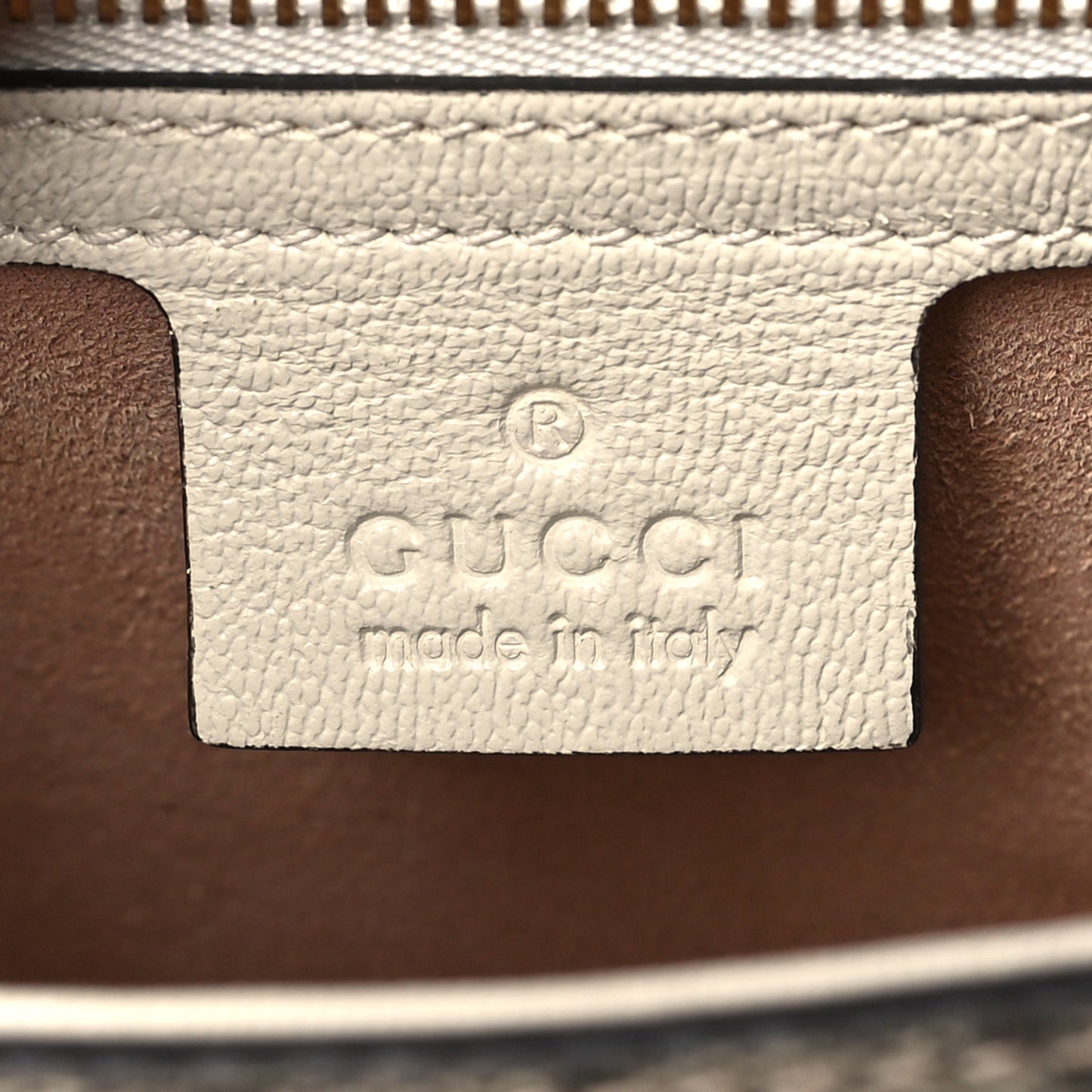 GG Supreme Monogram Calfskin Small Padlock Messenger Shoulder Bag Beige Mystic White Sun Oil