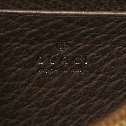 Gucci GG Supreme Monogram Textured Dollar Calfskin Medium Blondie Chain Wallet Beige Ebony New Acero 6 of 10