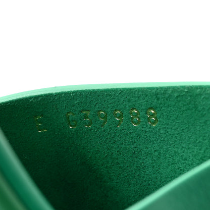 Chanel Calfskin Patent Calfskin Logo Mules 36 Green White 9 of 9
