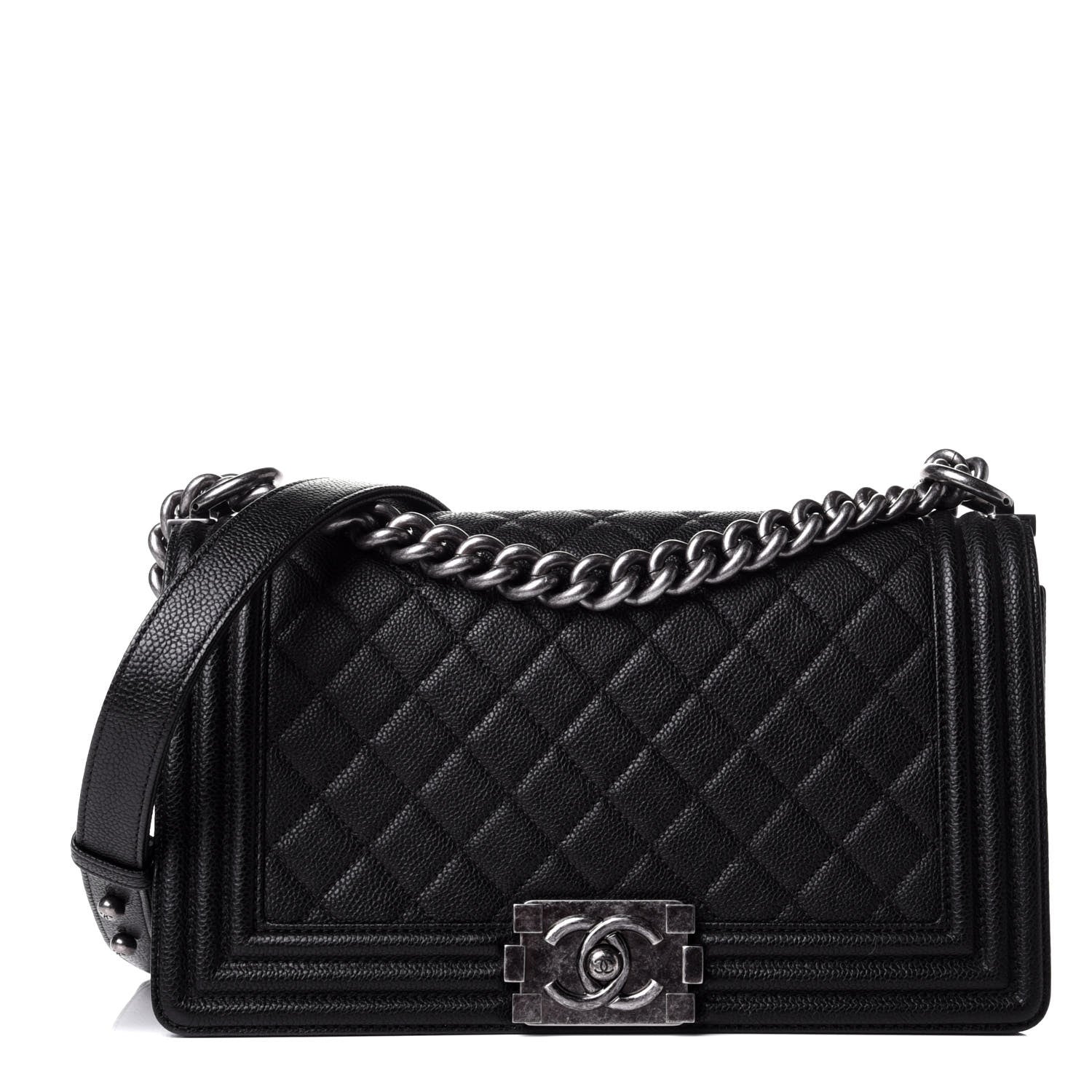 Chanel Caviar Quilted Medium Boy Flap Black 1 of 10