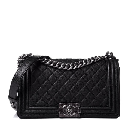 Chanel Caviar Quilted Medium Boy Flap Black 1 of 10